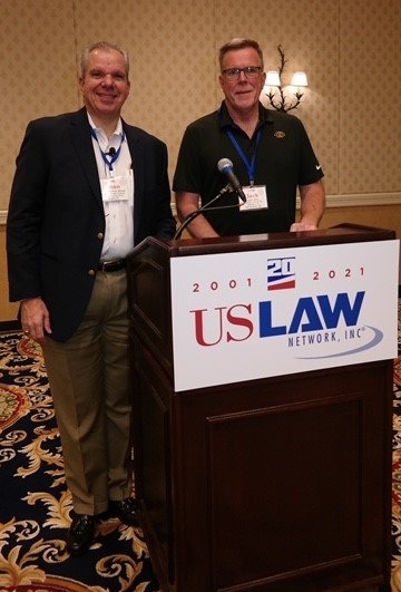 Constantine Nickas and Jack Laffey at USLAW Conference USLAW Fall 2021 Client Conference